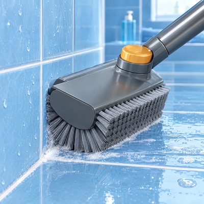 Cleaning tight corners with the rotating head